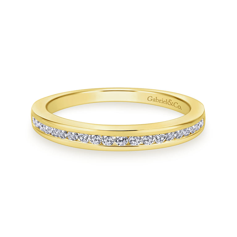 14K Yellow Gold  Matching Wedding Band - 0.25 ct - Shot 1