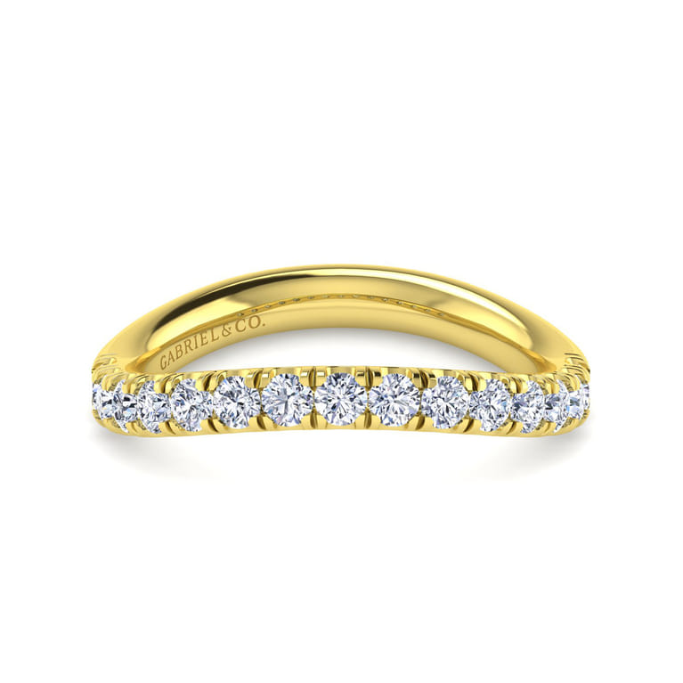 14K Yellow Gold Matching Wedding Band - 0.57 ct - Shot 1