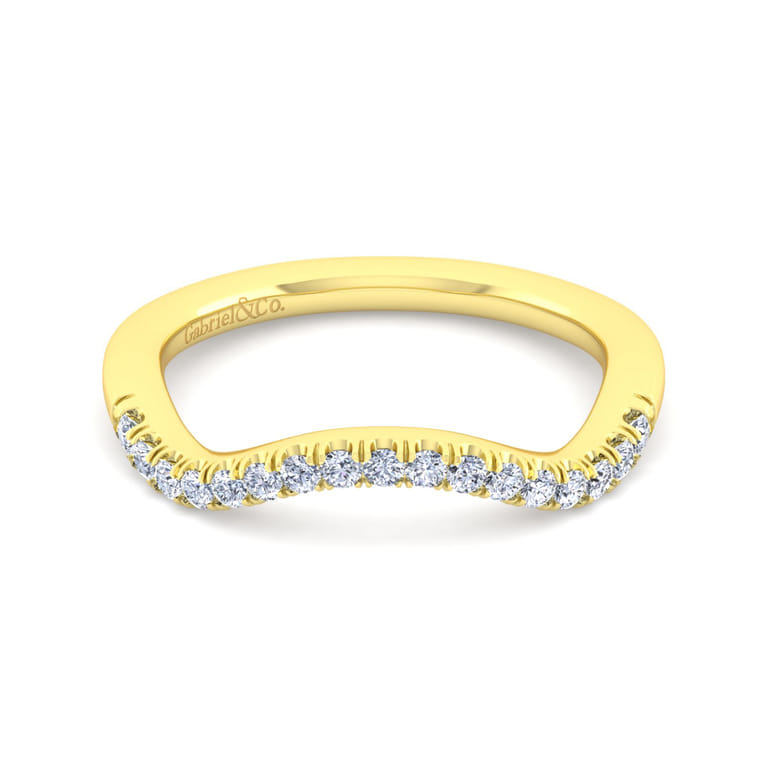 14K Yellow Gold Matching Wedding Band - 0.21 ct - Shot 1