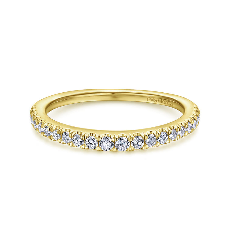 14K Yellow Gold Matching Wedding Band - 0.27 ct - Shot 1