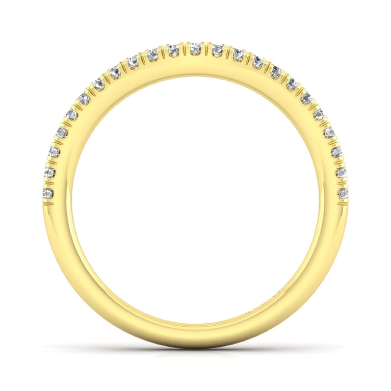 14K Yellow Gold Matching Wedding Band - 0.19 ct - Shot 2