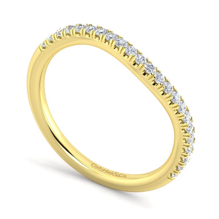 14K Yellow Gold Matching Wedding Band - 0.19 ct - Shot 3