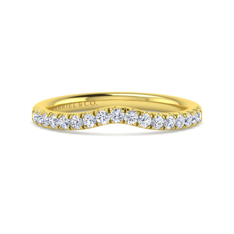 14K Yellow Gold Matching Wedding Band - 0.3 ct - Shot 1