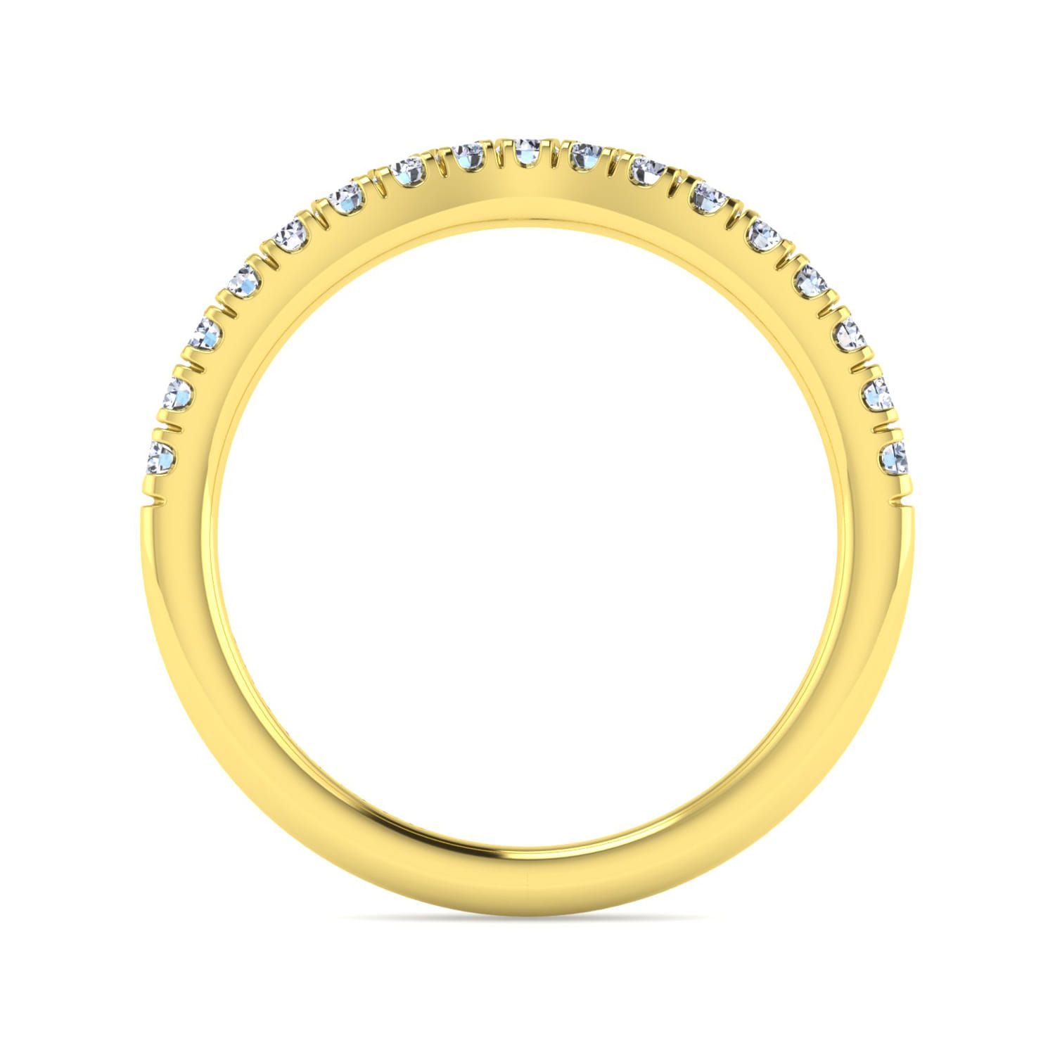14K Yellow Gold Matching Wedding Band - 0.3 ct - Shot 2