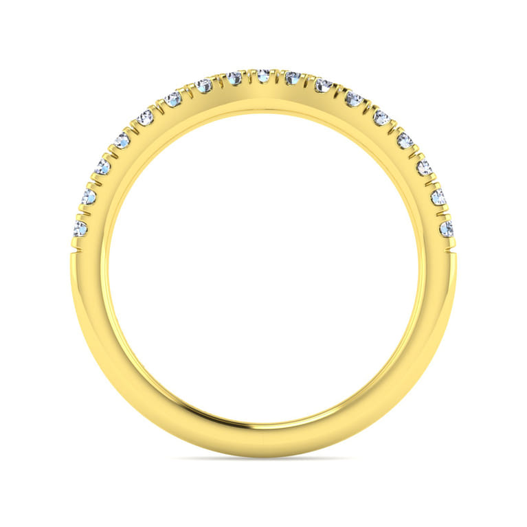 14K Yellow Gold Matching Wedding Band - 0.3 ct - Shot 2
