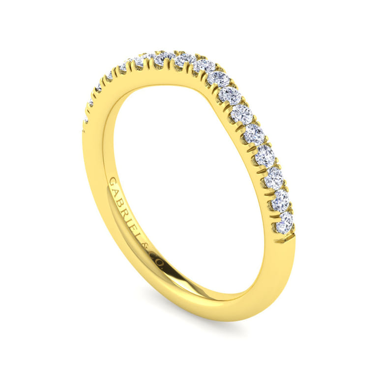 14K Yellow Gold Matching Wedding Band - 0.3 ct - Shot 3