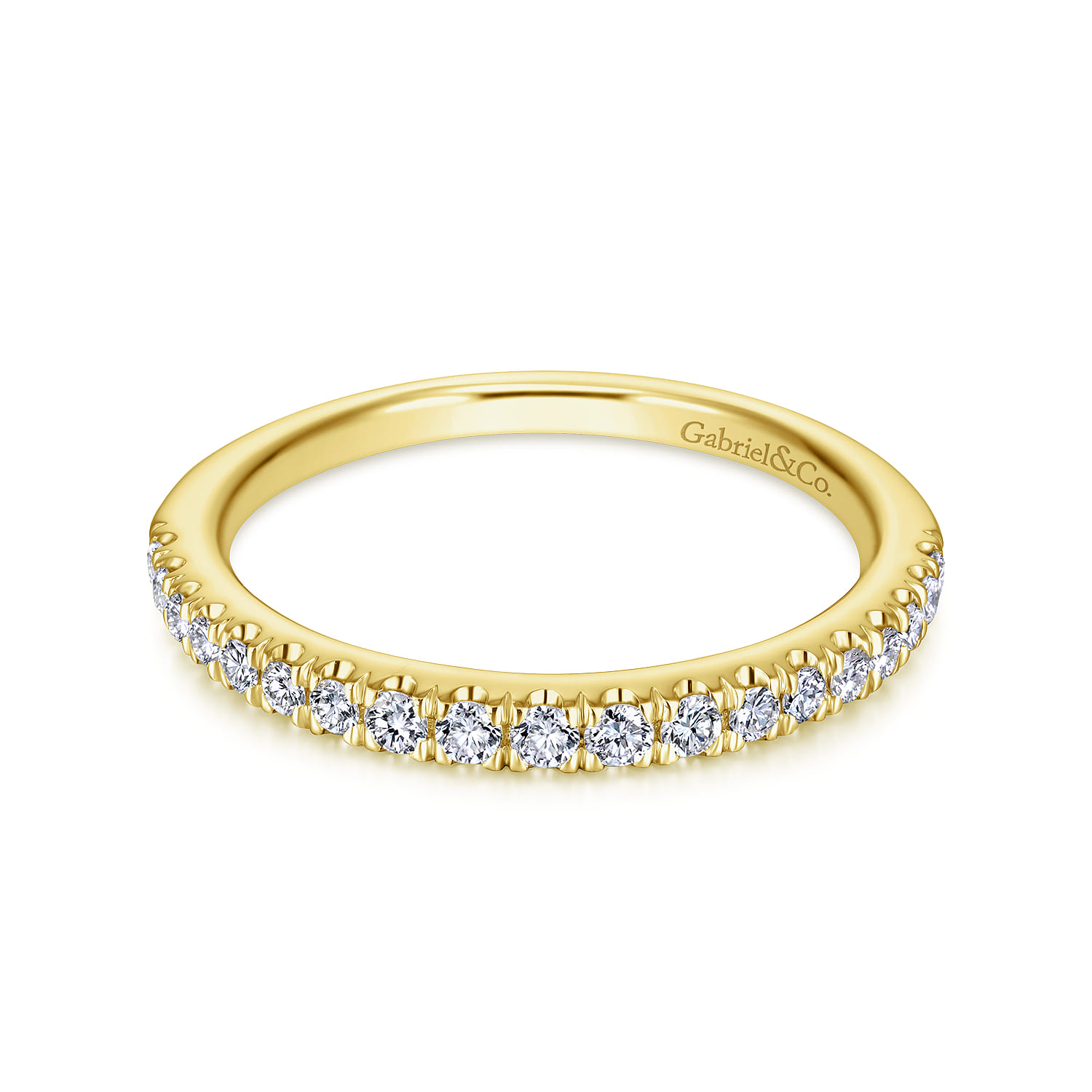 14K Yellow Gold Matching Wedding Band - 0.26 ct - Shot 1