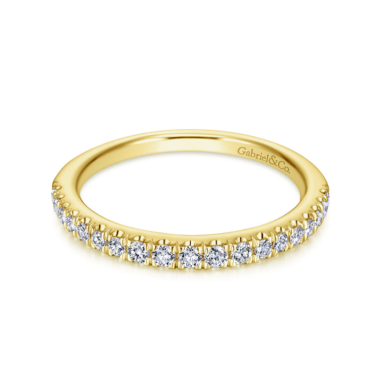 14K Yellow Gold Matching Wedding Band - 0.26 ct - Shot 1