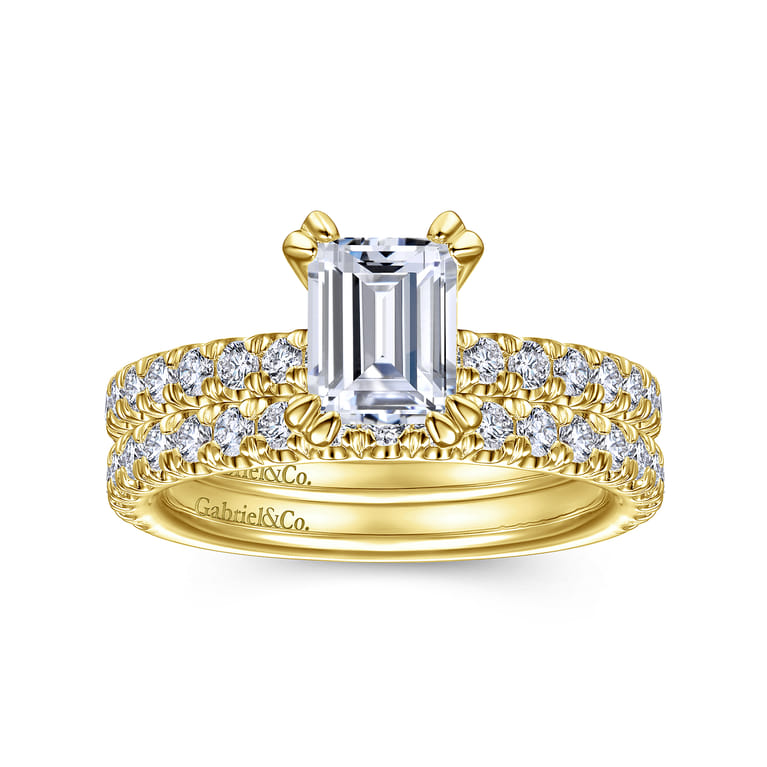 14K Yellow Gold Matching Wedding Band - 0.45 ct - Shot 4