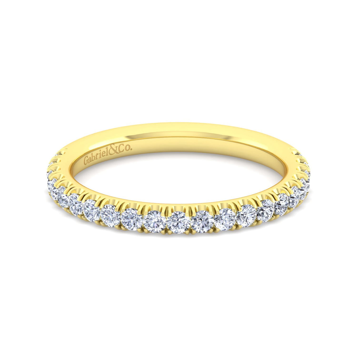 14K Yellow Gold Matching Wedding Band - 0.45 ct - Shot 1