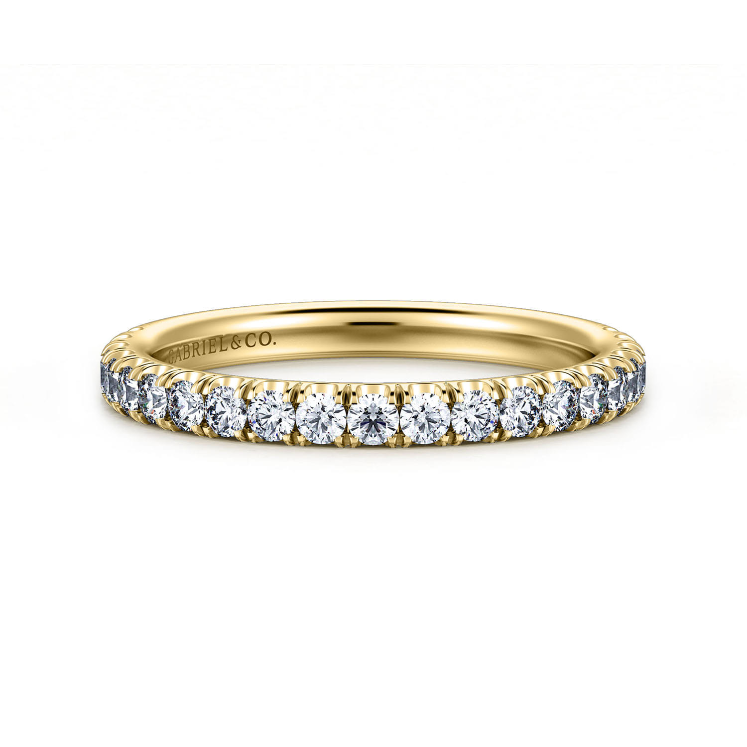 14K Yellow Gold Matching Wedding Band - 0.45 ct - Shot 1