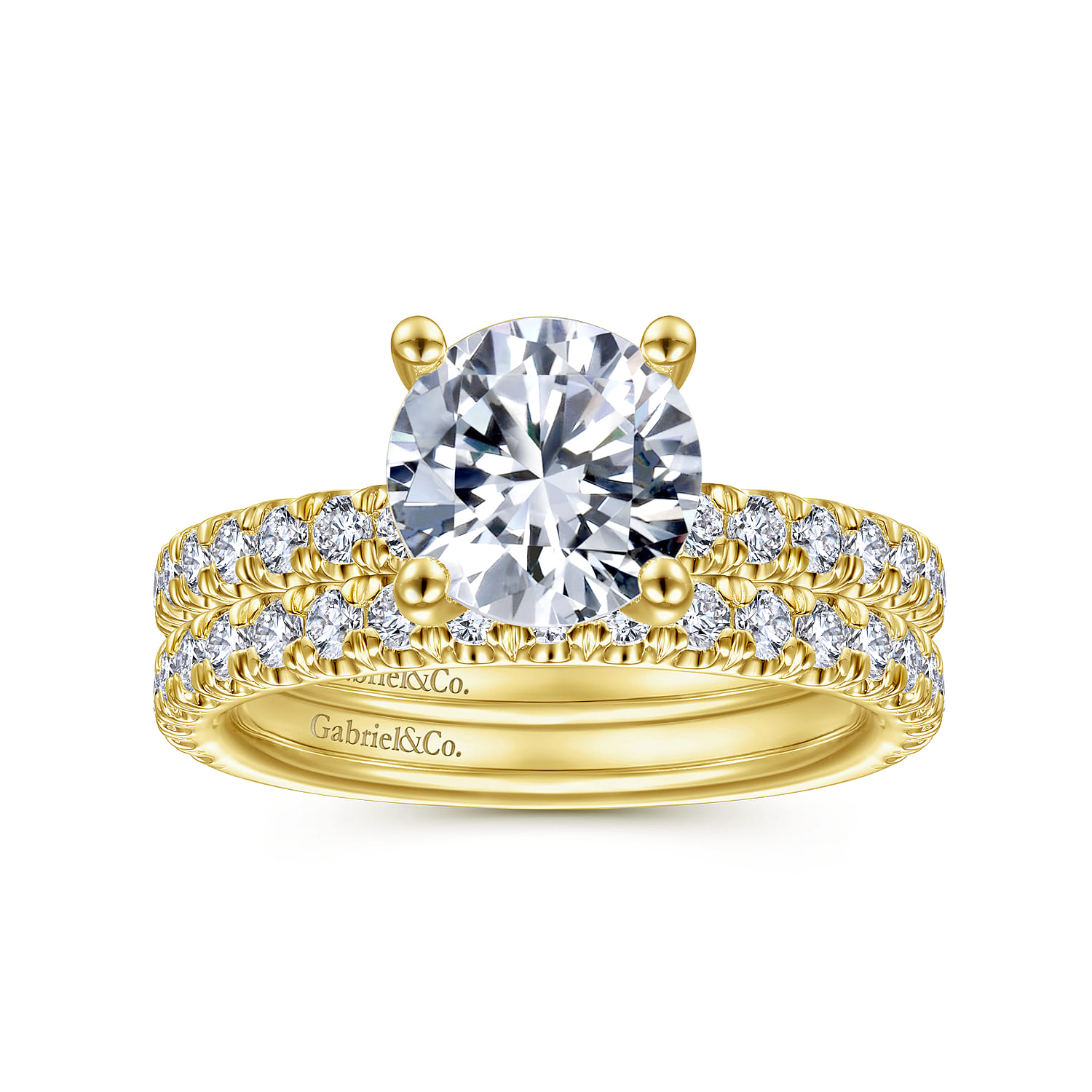 14K Yellow Gold Matching Wedding Band - 0.45 ct - Shot 4
