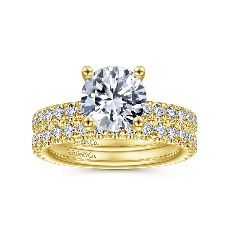 14K Yellow Gold Matching Wedding Band - 0.45 ct - Shot 4