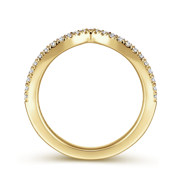 14K Yellow Gold Matching Wedding Band - 0.2 ct - Shot 2