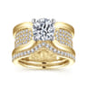 14K Yellow Gold Matching Wedding Band - 0.2 ct