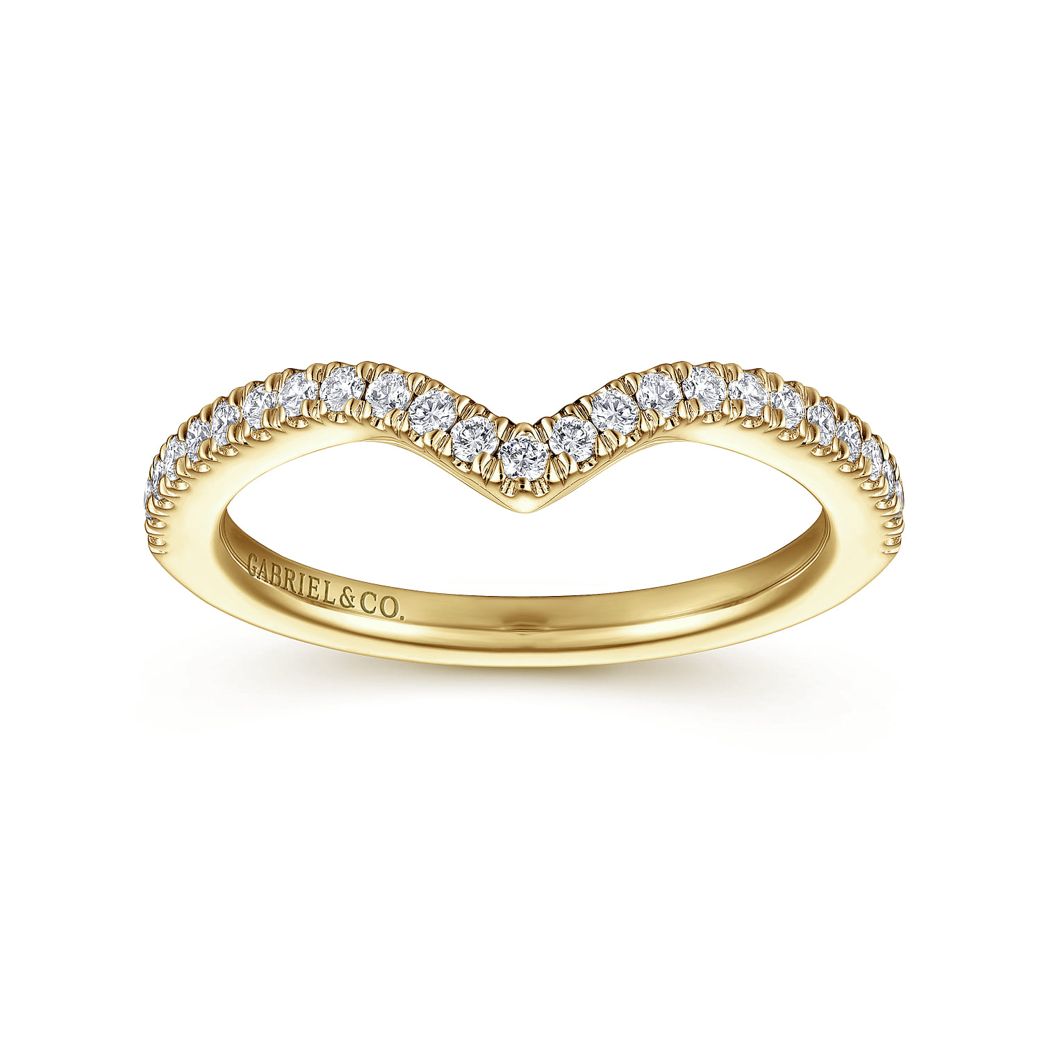 14K Yellow Gold Matching Wedding Band - 0.2 ct - Shot 5