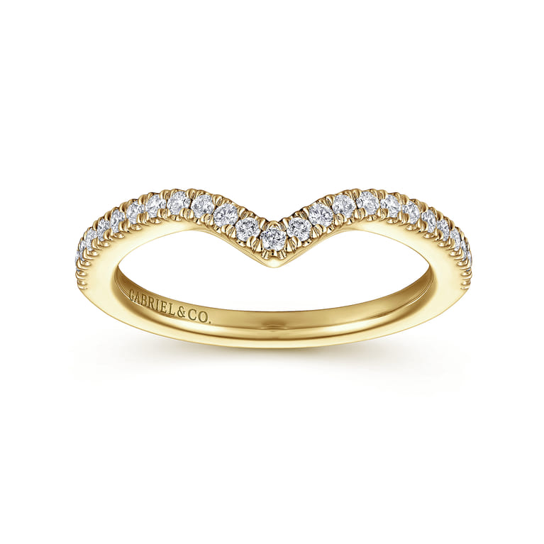 14K Yellow Gold Matching Wedding Band - 0.2 ct - Shot 5