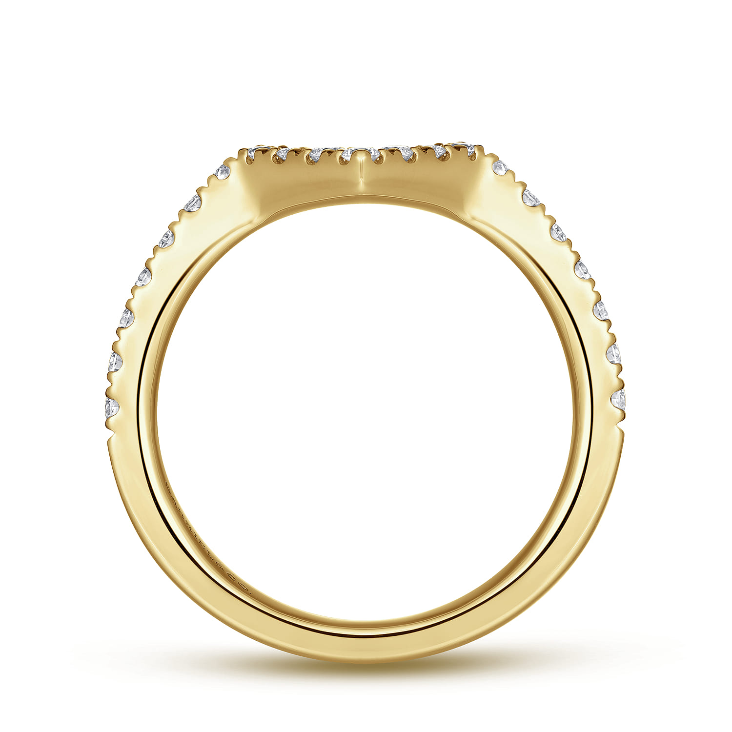 14K Yellow Gold Matching Wedding Band - 0.36 ct - Shot 2