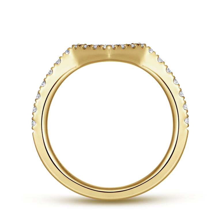 14K Yellow Gold Matching Wedding Band - 0.36 ct - Shot 2