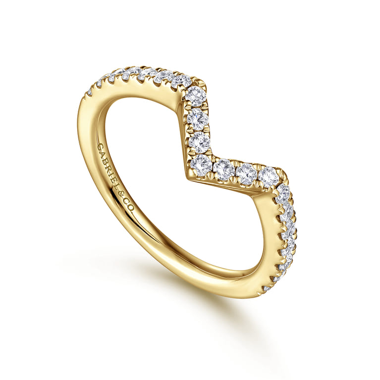 14K Yellow Gold Matching Wedding Band - 0.36 ct - Shot 3