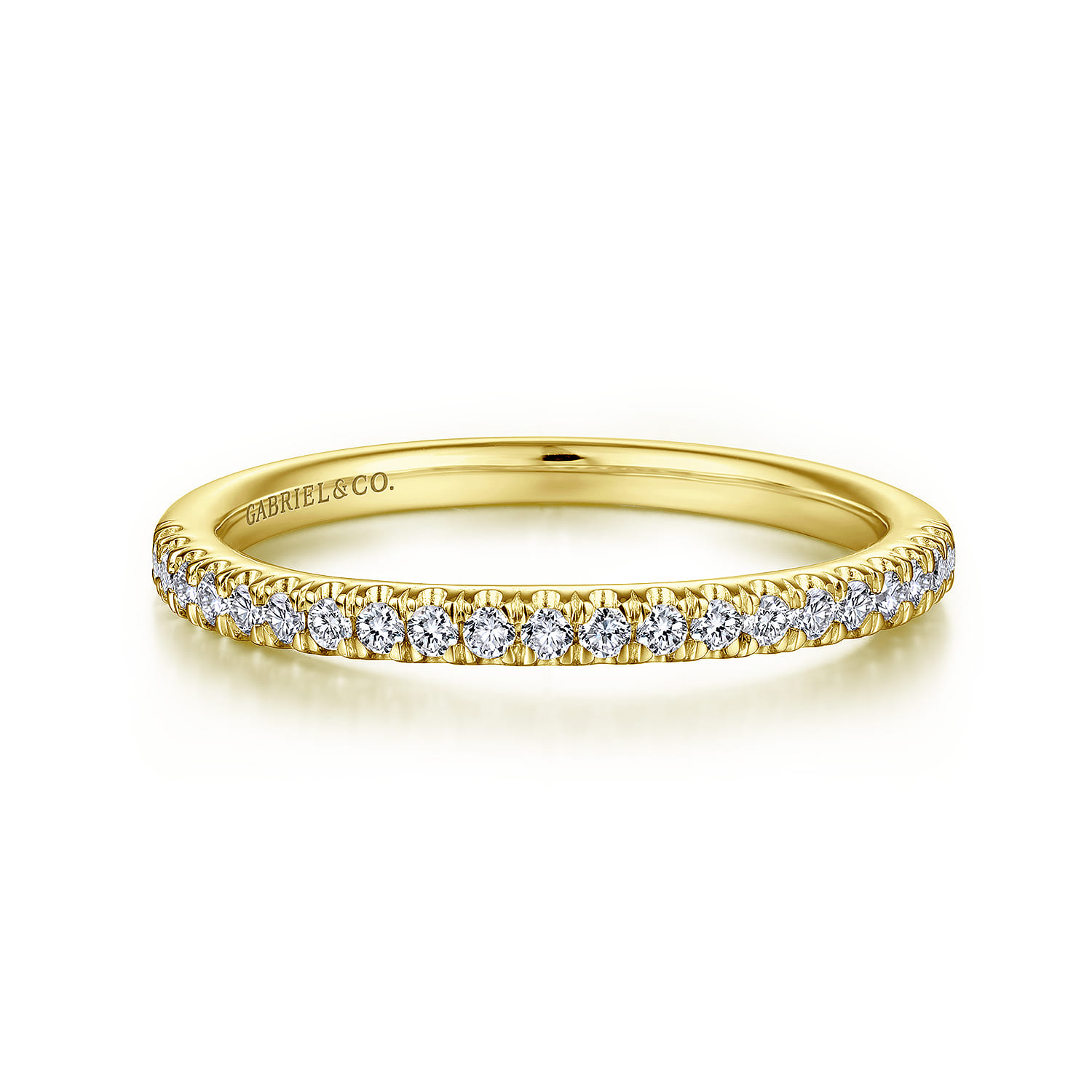 14K Yellow Gold Matching Wedding Band - 0.19 ct - Shot 1