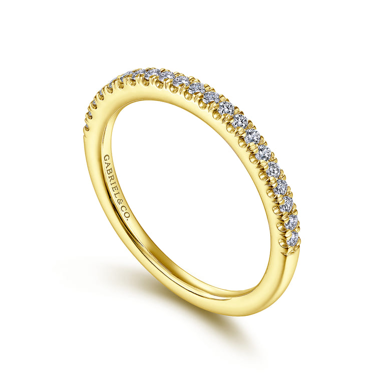 14K Yellow Gold Matching Wedding Band - 0.19 ct - Shot 3