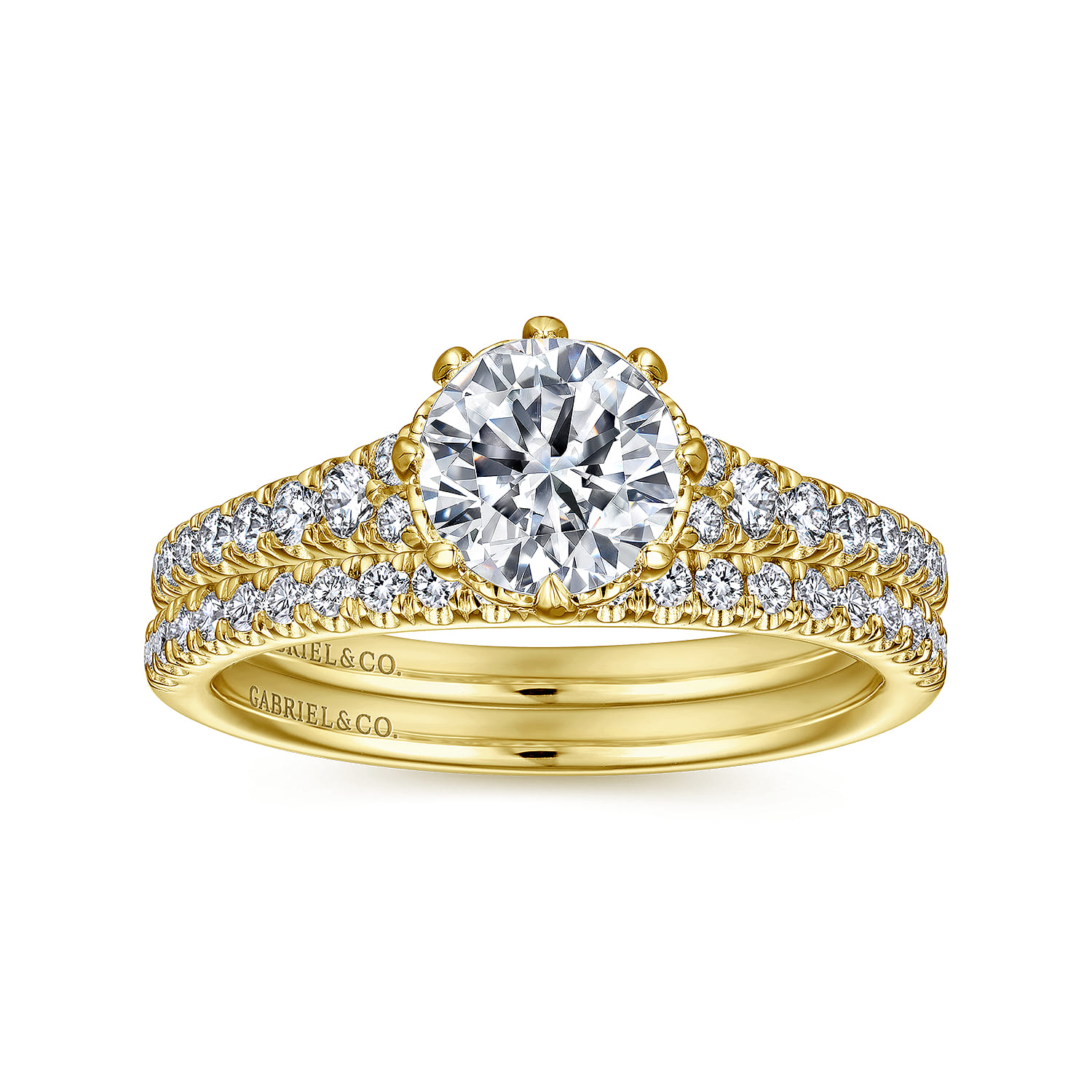 14K Yellow Gold Matching Wedding Band - 0.19 ct - Shot 4