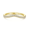 14K Yellow Gold Matching Wedding Band - 0.15 ct
