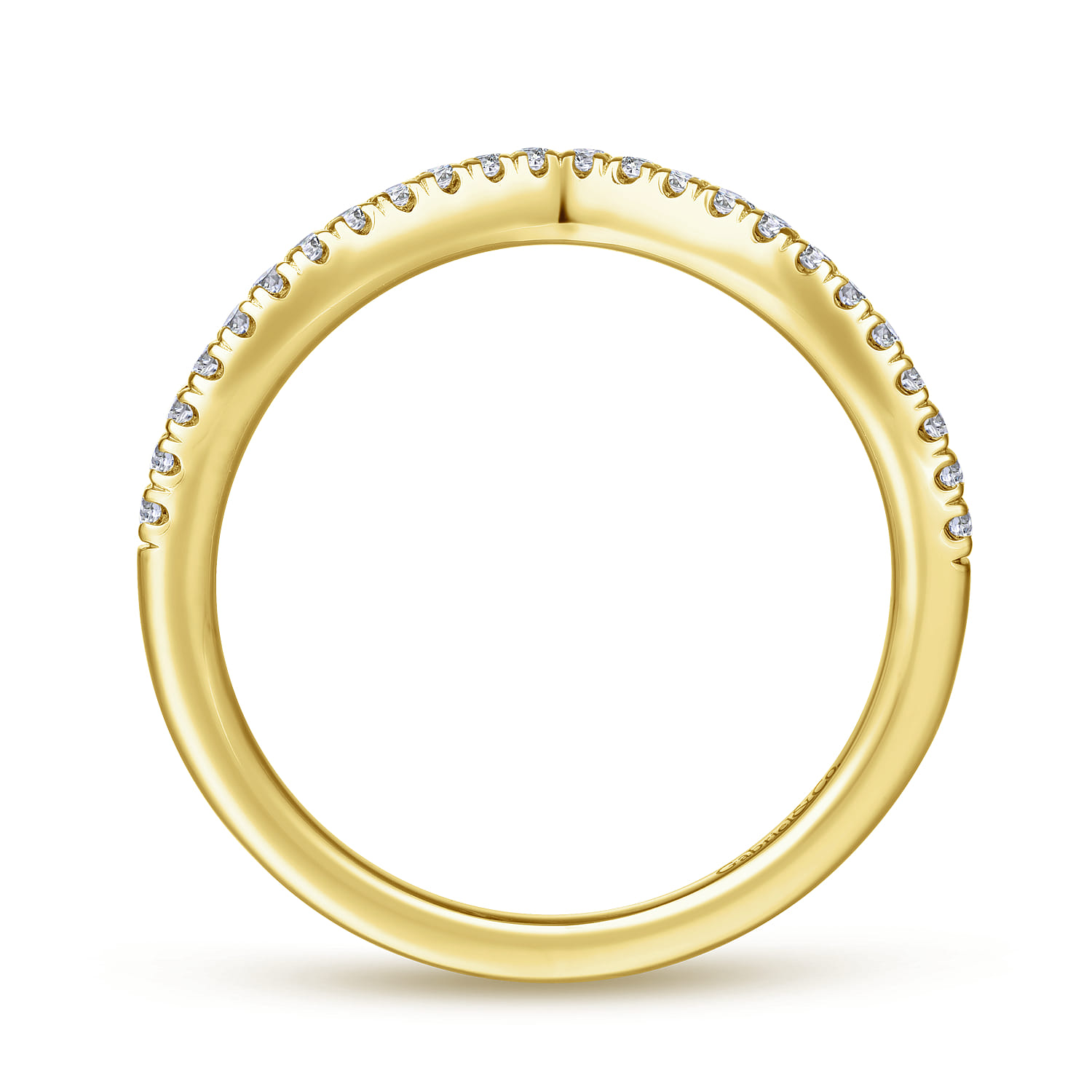 14K Yellow Gold Matching Wedding Band - 0.15 ct - Shot 2