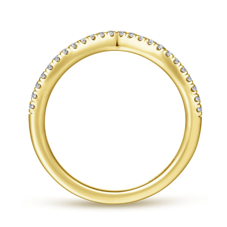 14K Yellow Gold Matching Wedding Band - 0.15 ct - Shot 2
