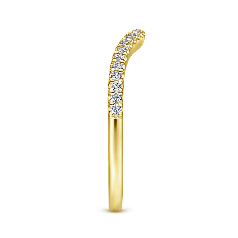 14K Yellow Gold Matching Wedding Band - 0.15 ct - Shot 5
