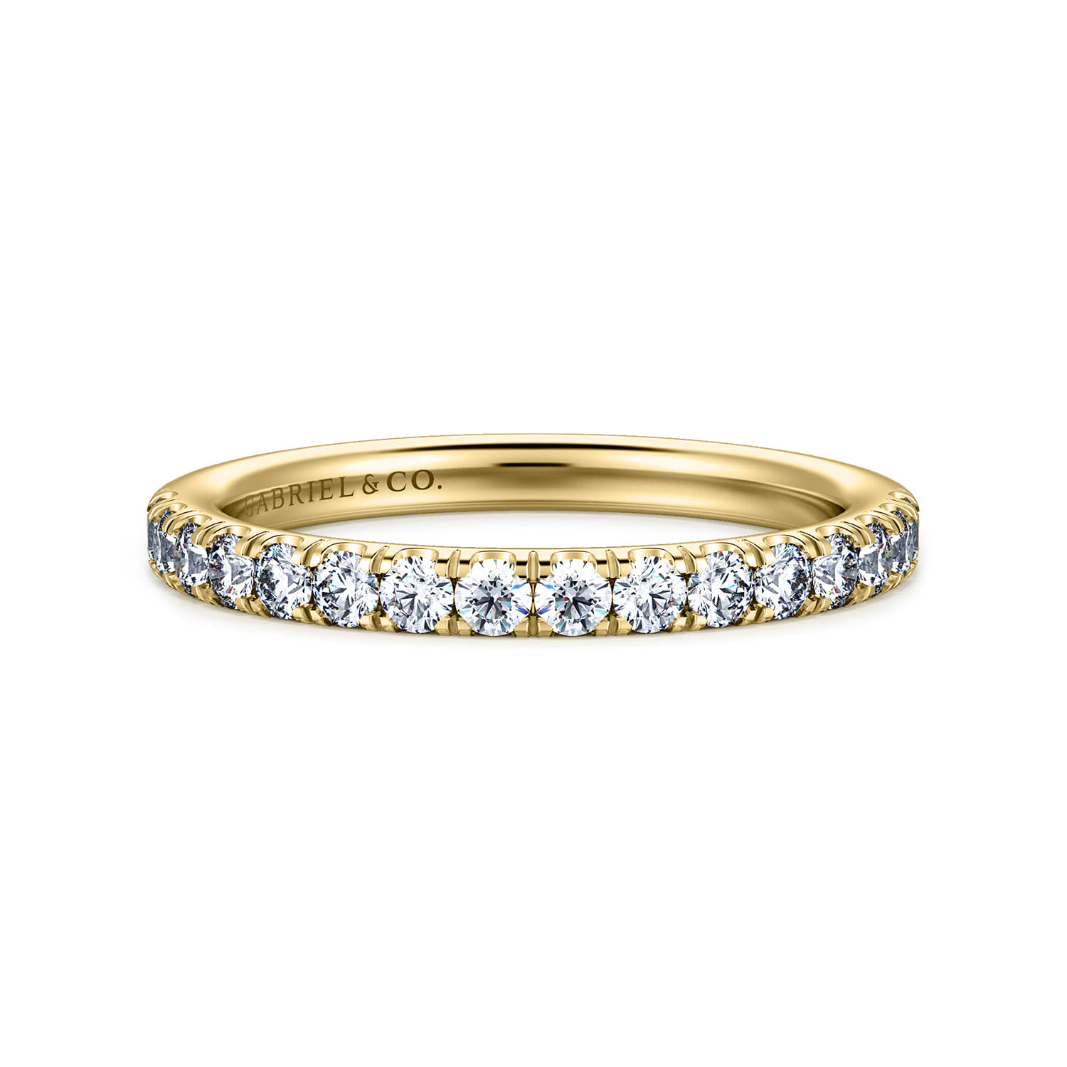 14K Yellow Gold Matching Wedding Band - 0.38 ct - Shot 1