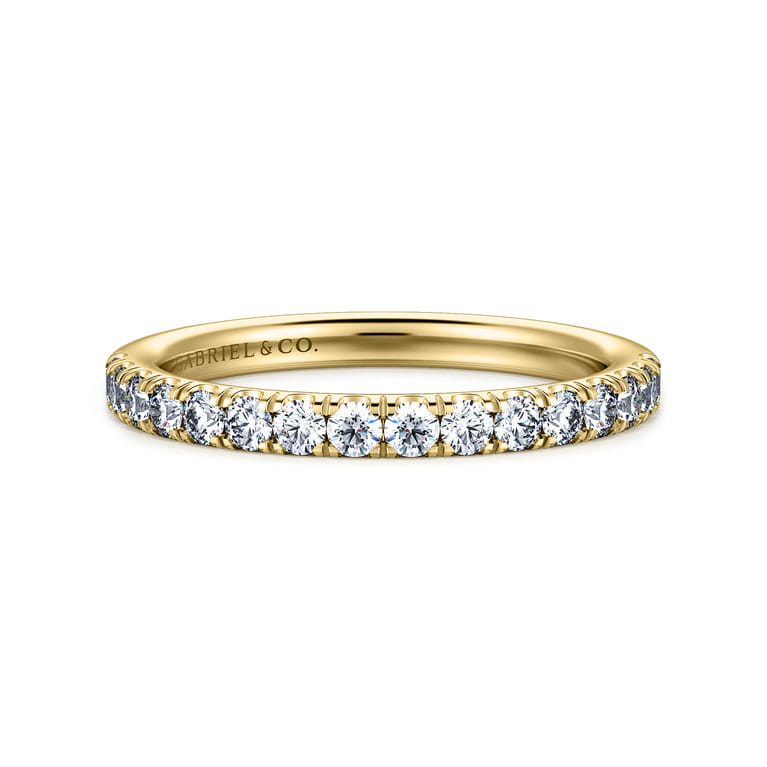 14K Yellow Gold Matching Wedding Band - 0.38 ct - Shot 1