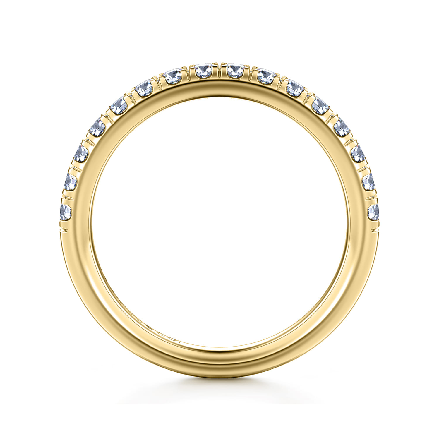 14K Yellow Gold Matching Wedding Band - 0.38 ct - Shot 2