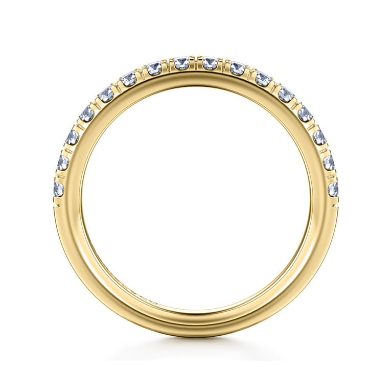 14K Yellow Gold Matching Wedding Band - 0.38 ct - Shot 2