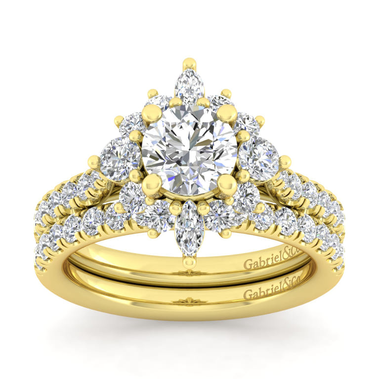 14K Yellow Gold Matching Wedding Band - 0.38 ct - Shot 4