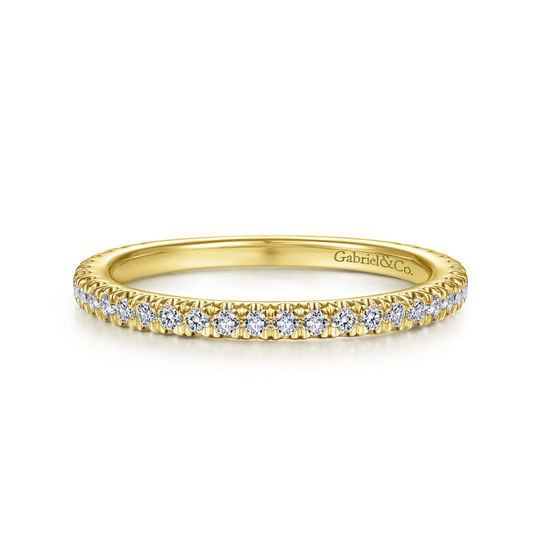 14K Yellow Gold Matching Wedding Band - 0.34 ct - Shot 1