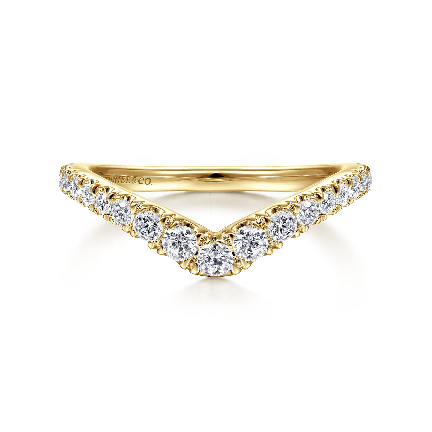14K Yellow Gold Matching Wedding Band - 0.41 ct - Shot 1