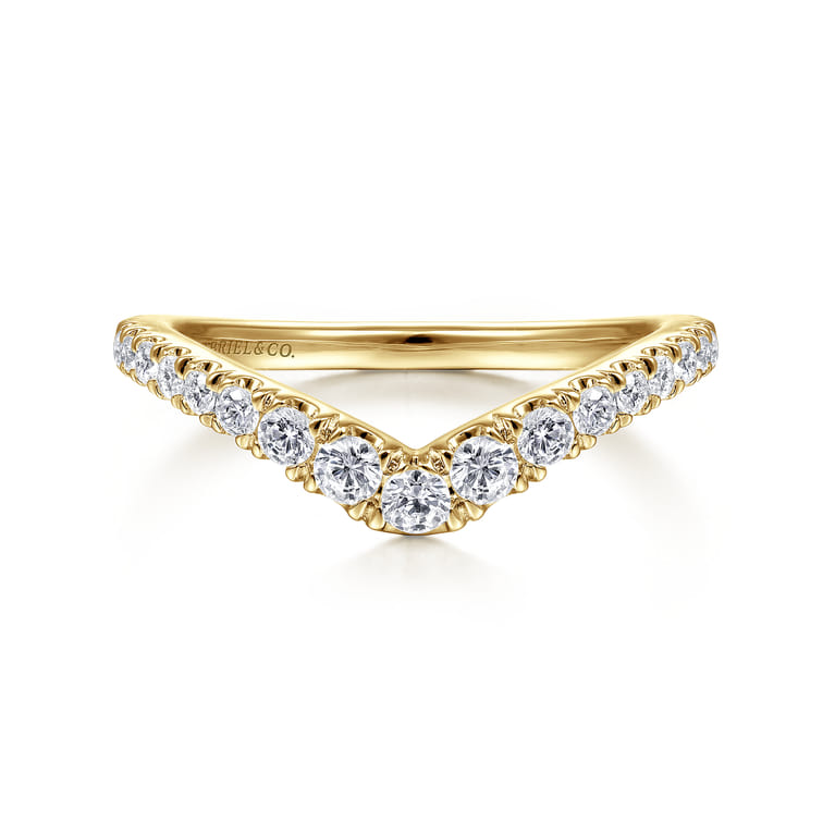 14K Yellow Gold Matching Wedding Band - 0.41 ct - Shot 1