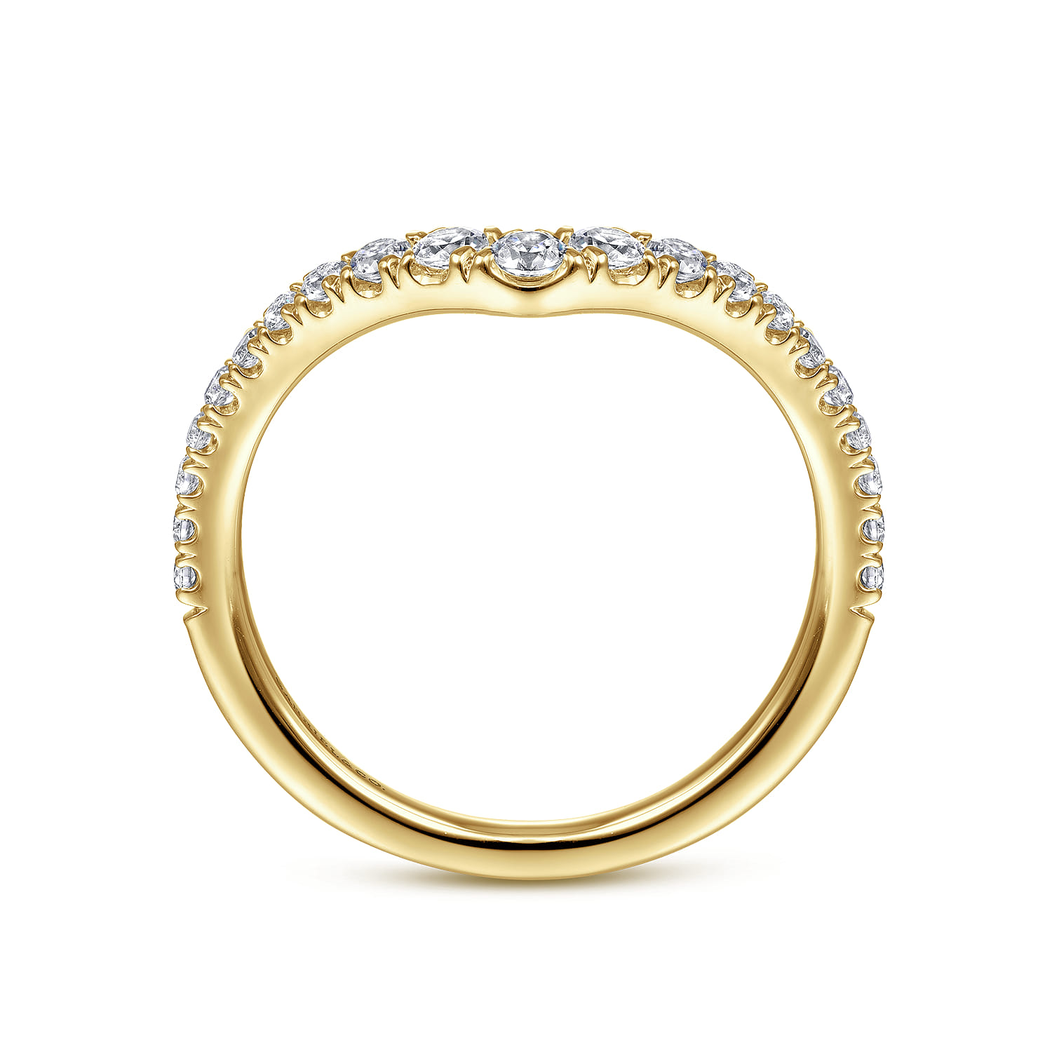 14K Yellow Gold Matching Wedding Band - 0.41 ct - Shot 2