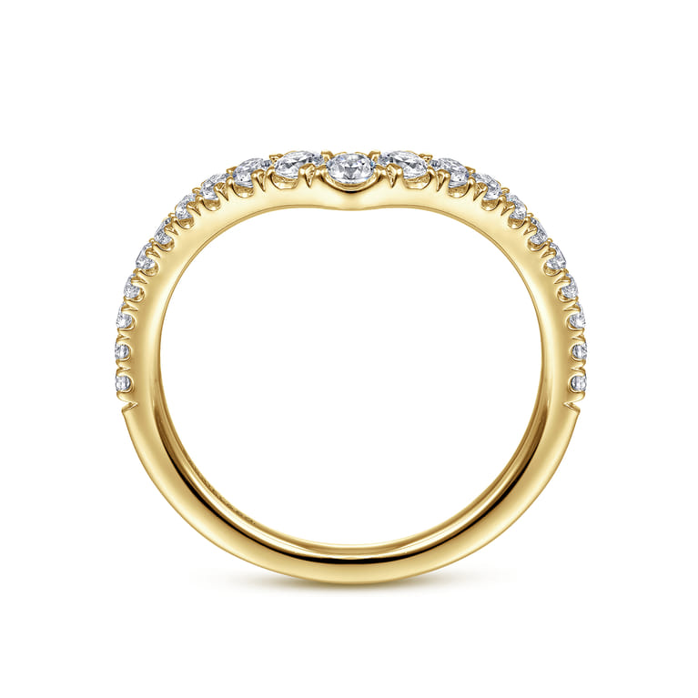 14K Yellow Gold Matching Wedding Band - 0.41 ct - Shot 2