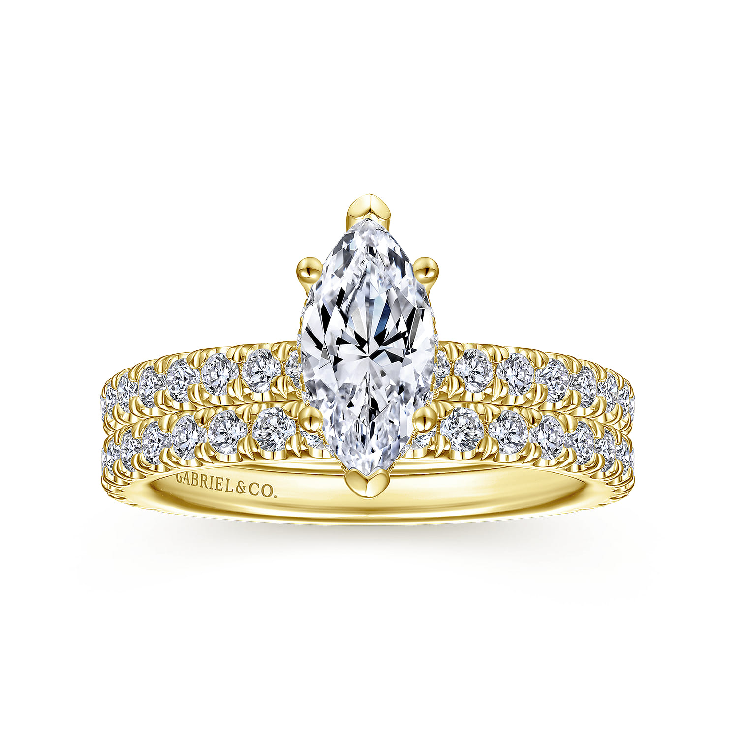 14K Yellow Gold Matching Wedding Band - 0.5 ct - Shot 4