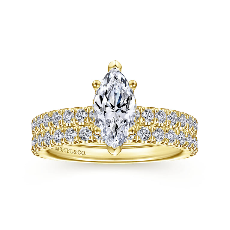 14K Yellow Gold Matching Wedding Band - 0.5 ct - Shot 4