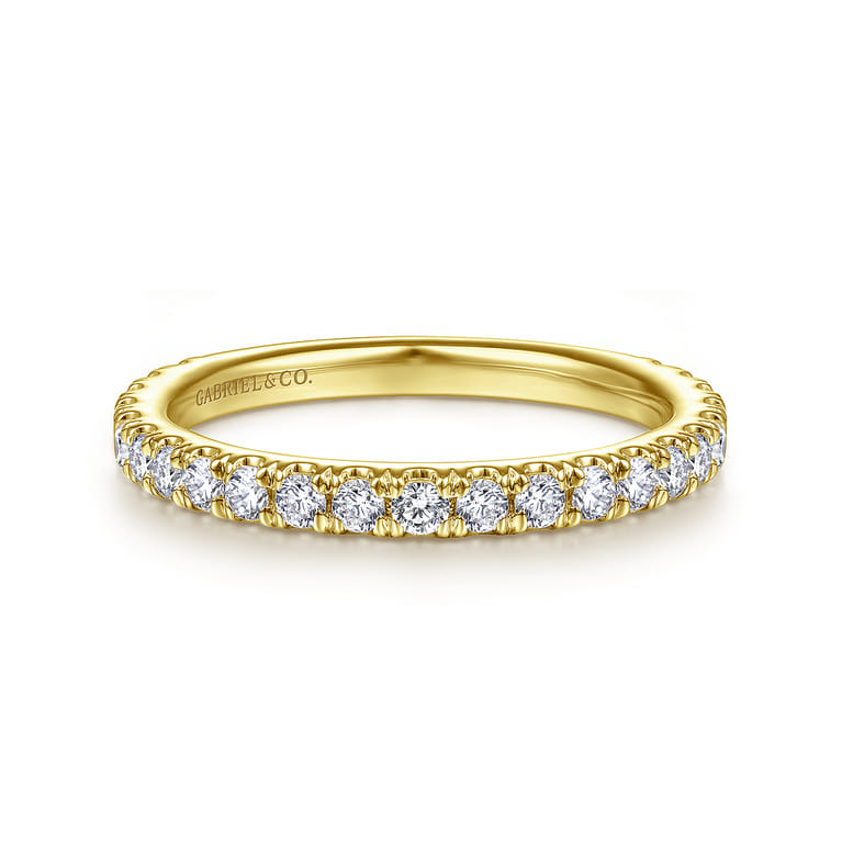14K Yellow Gold Matching Wedding Band - 0.5 ct - Shot 1