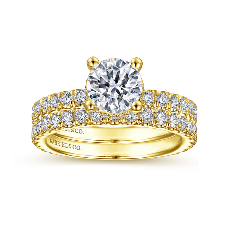 14K Yellow Gold Matching Wedding Band - 0.5 ct - Shot 4