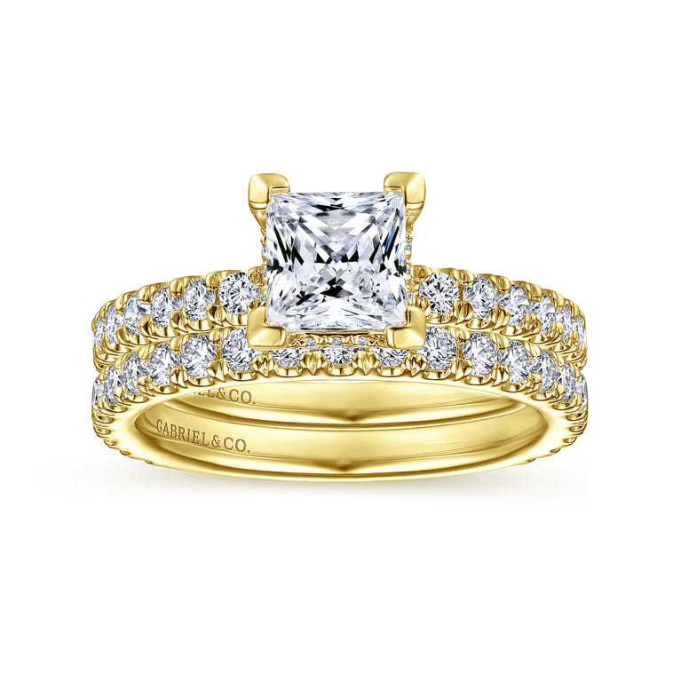 14K Yellow Gold Matching Wedding Band - 0.5 ct - Shot 4