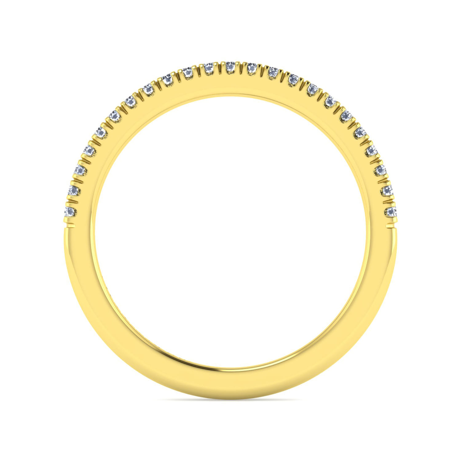 14K Yellow Gold Matching Wedding Band - 0.15 ct - Shot 2