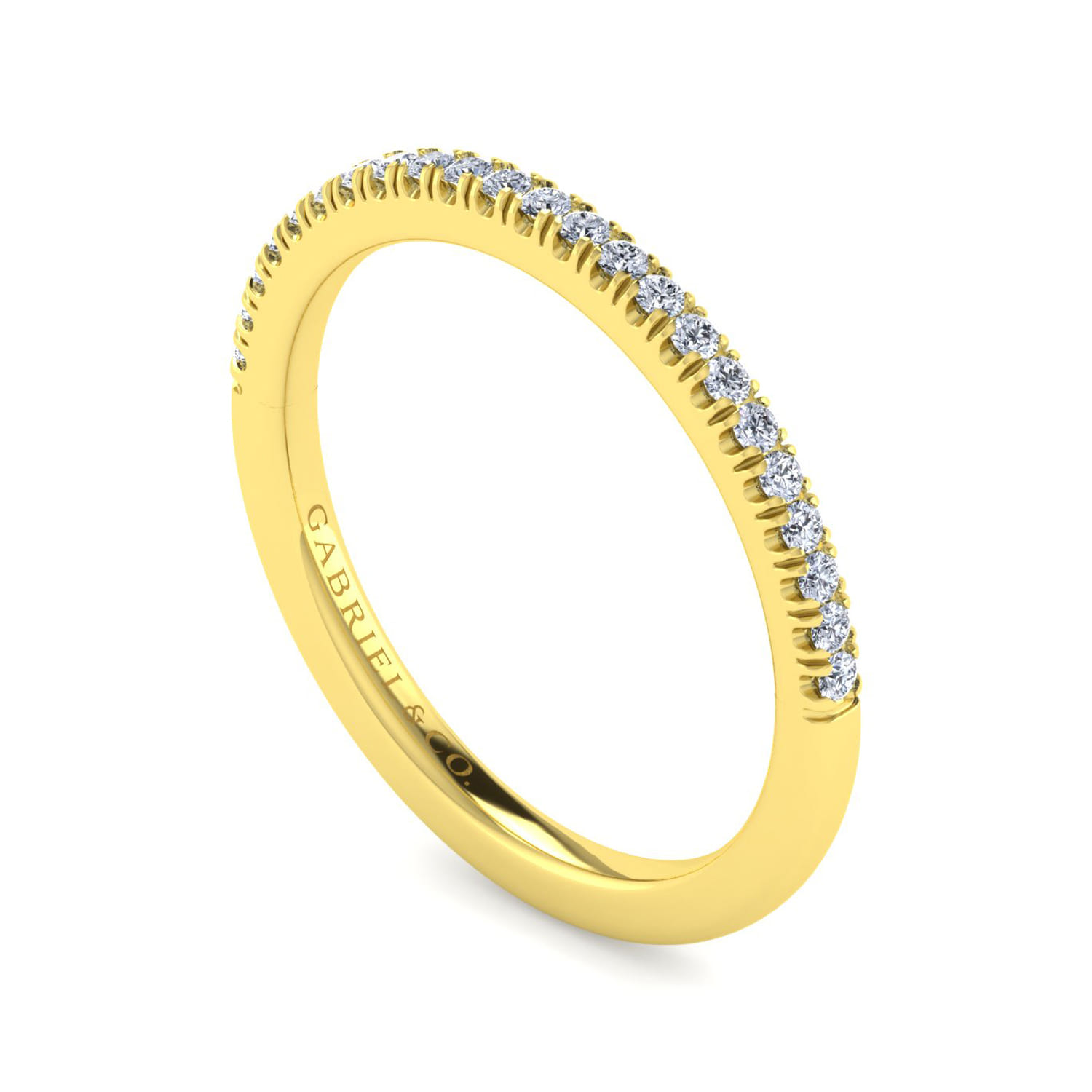 14K Yellow Gold Matching Wedding Band - 0.15 ct - Shot 3
