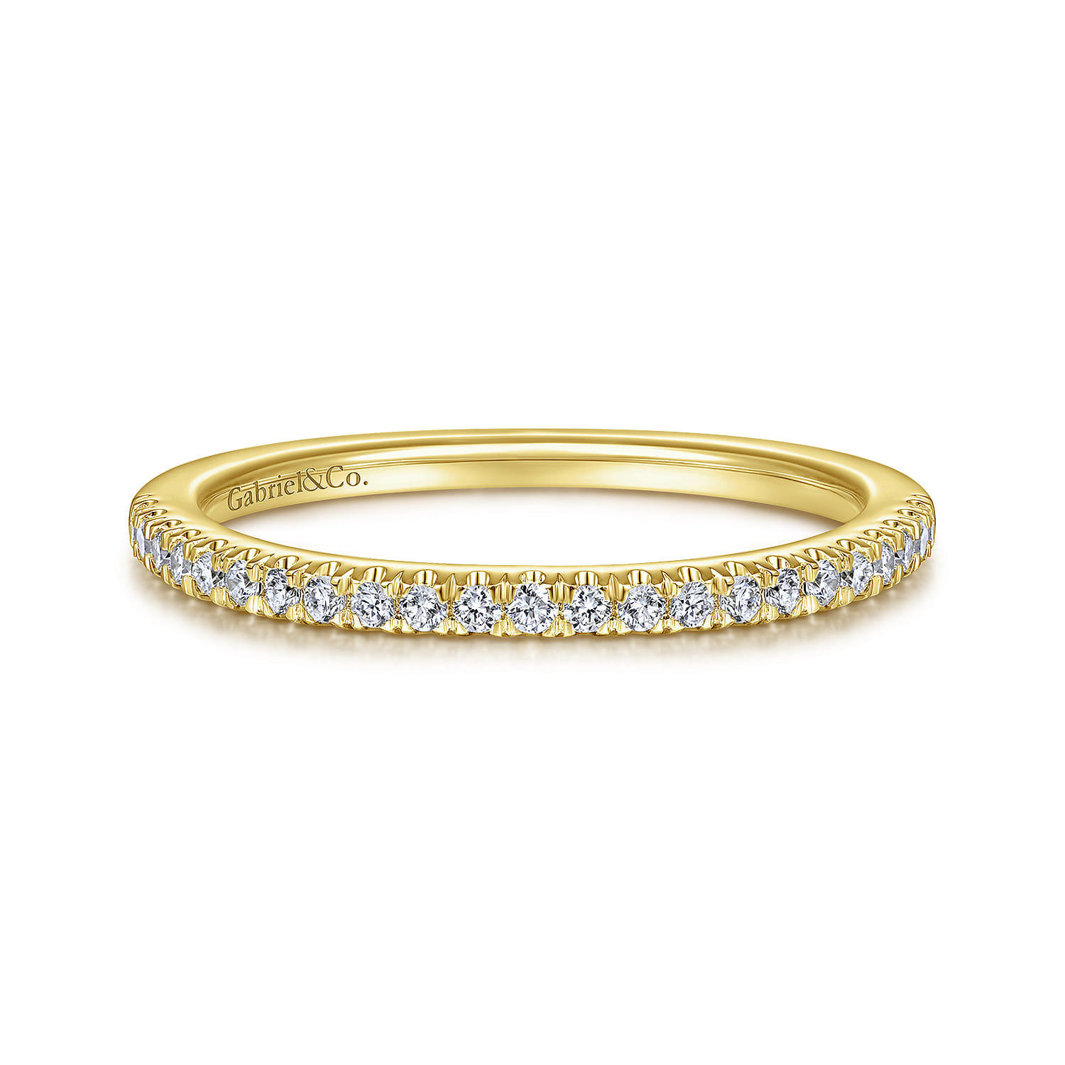 14K Yellow Gold Matching Wedding Band - 0.15 ct - Shot 1
