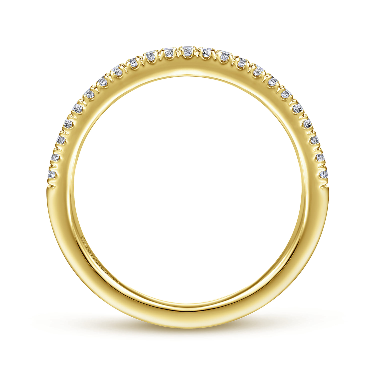 14K Yellow Gold Matching Wedding Band - 0.15 ct - Shot 2